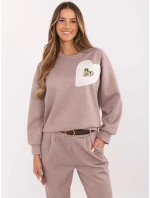 Bluza DHJ BL model 20857392 ciemny bezowy - FPrice Bluza DHJ BL model 20857392 ciemny bezowy - FPrice