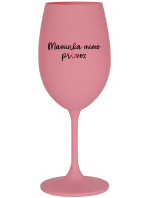 MAMINKA MIMO PROVOZ - růžová sklenice na víno 350 ml