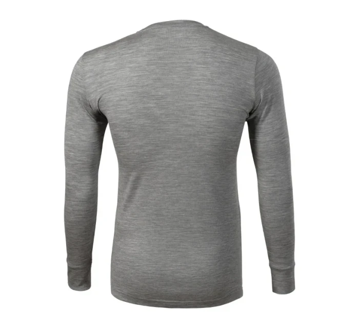 Merino Rise LS triko pánské tmavě šedý melír