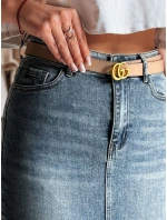 Džínová midi sukně s rozparkem DENIZA modrá FashionStreet CY0484