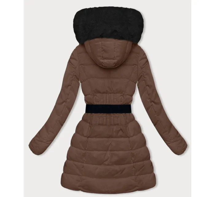 Hnědá péřová dámská zimní bunda (2M-007) Hnědá péřová dámská zimní bunda (2M-007)