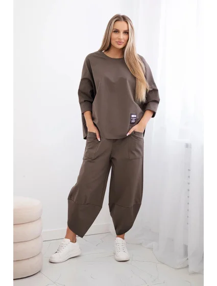 Souprava Punto Milano Winter tepláky + kalhot fango Souprava Punto Milano Winter tepláky + kalhot fango