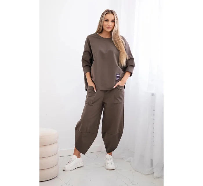 Souprava Punto Milano Winter tepláky + kalhot fango Souprava Punto Milano Winter tepláky + kalhot fango