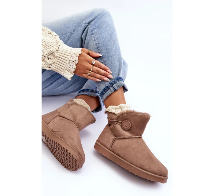 Ocieplane Dámské Sněžáky s Ozdobou Tmavě Bežové Siriol Ocieplane Dámské Sněžáky s Ozdobou Tmavě Bežové Siriol