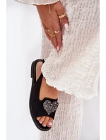 Dámské Sandály S Ozdobným  Černé model 21691532 - S.Barski
