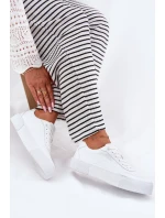 Nízké sneakersy z eko kůže Big Star RR274303 Bílé Nízké sneakersy z eko kůže Big Star RR274303 Bílé