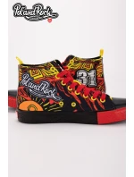 Tenisky Pol'and'Rock Festival X Big Star SS174501 Černo-Červené Tenisky Pol'and'Rock Festival X Big Star SS174501 Černo-Červené