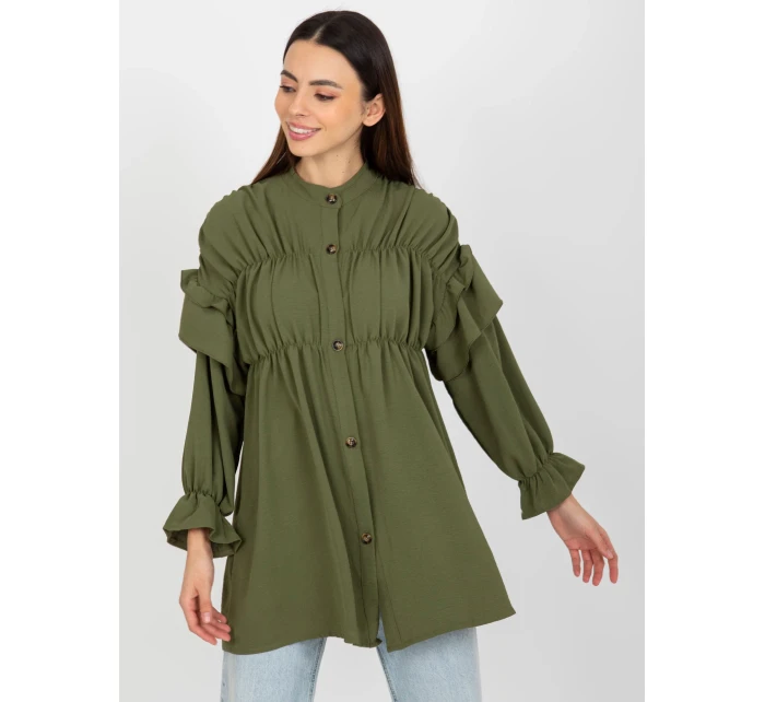 Dámská košile TW KS BI 2021745.13X khaki - FPrice