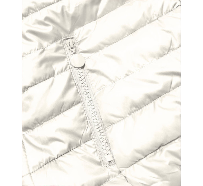 Oboustranná bílá dámská bunda "beránek" (H-989-82)