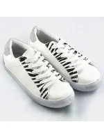 Bílo-černé dámské trampky se zvířecím motivem - zebra (6343) Bílo-černé dámské trampky se zvířecím motivem - zebra (6343)