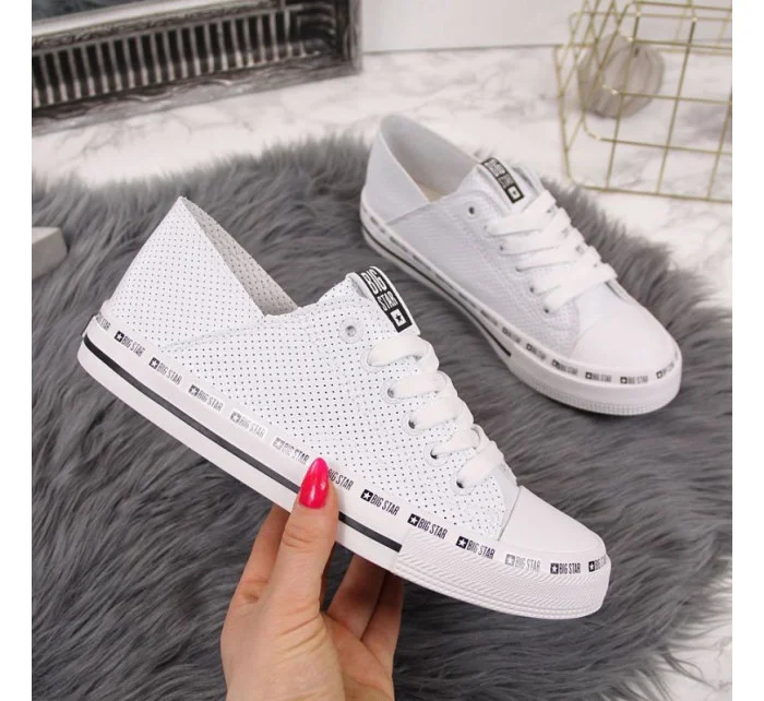 Big Star W FF274024 bílé prolamované nízké tenisky