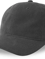 Atlantis Headwear Creep-S 6 panelová manšestrová kšiltovka 33.0227 dark grey