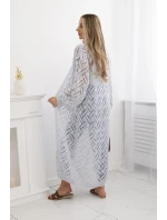 Svetr dlouhý kardigan Super  modrý model 20247429 - K-Fashion