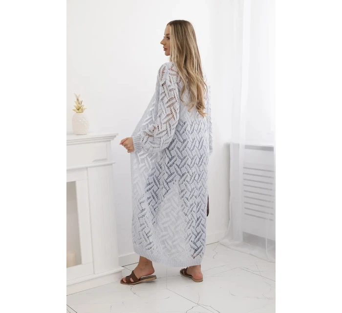 Svetr dlouhý kardigan Super  modrý model 20247429 - K-Fashion