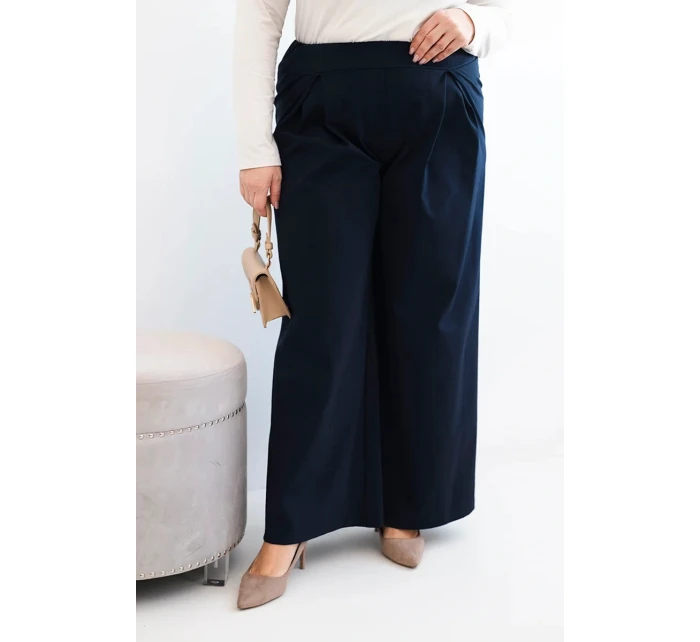 Dámské kalhoty Plus Size s širokými nohavicemi a model 21911616 - K-Fashion