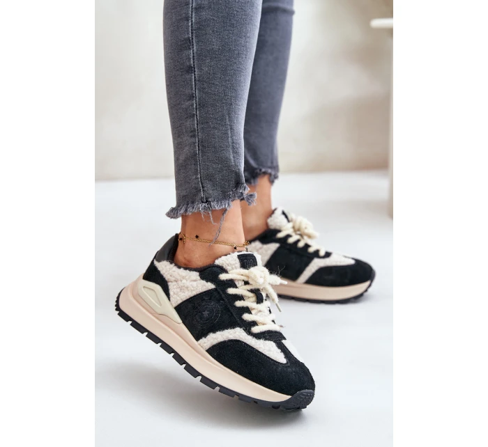 Zateplené dámské kožené sneakersy Big Star OO274A318 HI-POLY SYSTEM černé Zateplené dámské kožené sneakersy Big Star OO274A318 HI-POLY SYSTEM černé