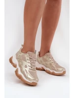 Dámské tenisky Big Star HI-POLY SYSTEM – béžovo/zlaté Dámské tenisky Big Star HI-POLY SYSTEM – béžovo/zlaté