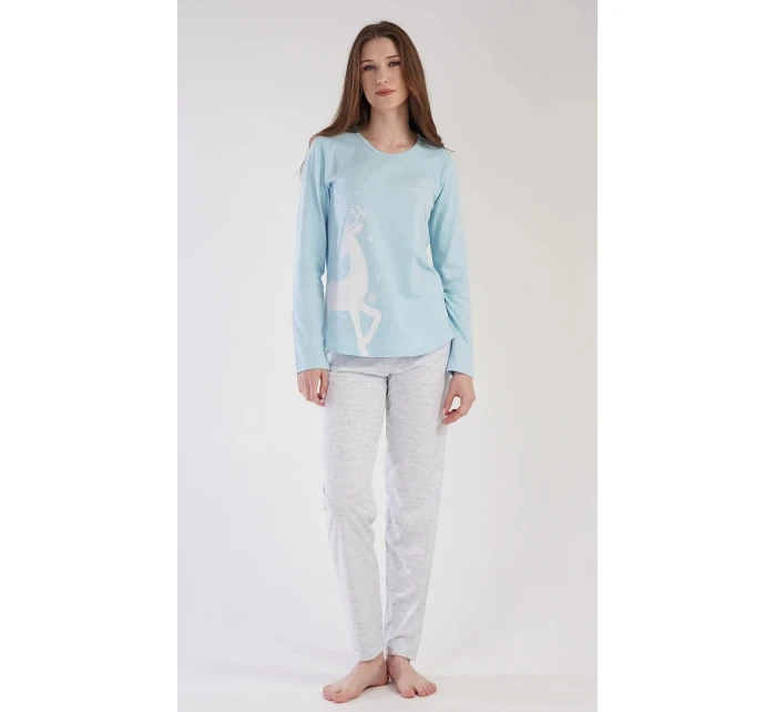 Dámské pyžamo dlouhé model 21764640 - Vienetta Dámské pyžamo dlouhé model 21764640 - Vienetta