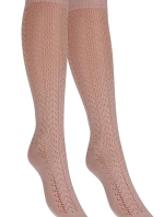 Dámské vzorované bavlněné podkolenky