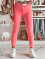 Dámské úzké kalhoty s páskem VIVASKIN světle růžové FashionStreet UY2468 Dámské úzké kalhoty s páskem VIVASKIN světle růžové FashionStreet UY2468