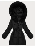 Černá dámská zimní bunda s kapucí S'West (B8550-1)