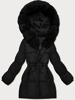 Zimowa kurtka damska z kapturem czarna model 21721846 - S'WEST