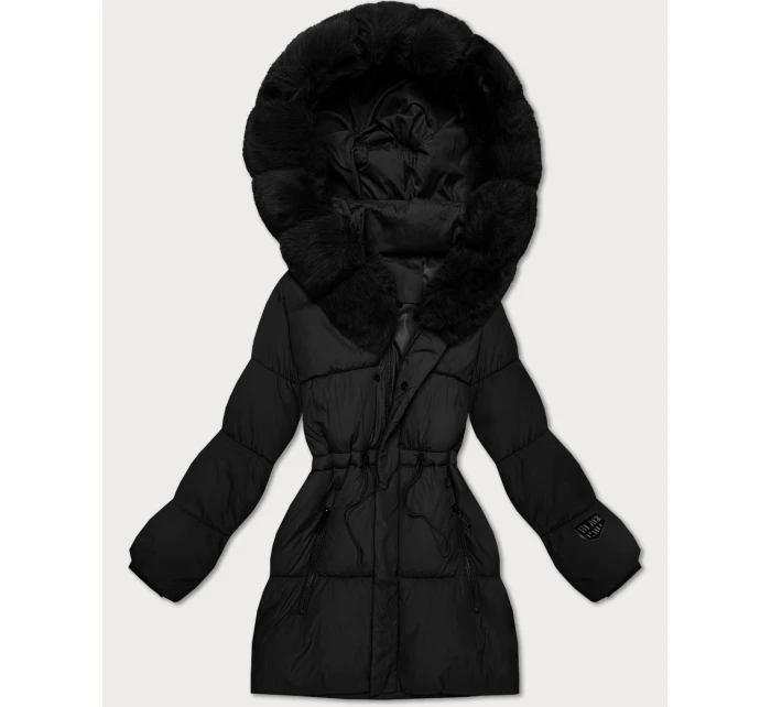 Černá dámská zimní bunda s kapucí S'West (B8550-1)