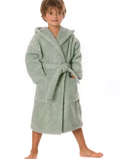 dětský župan Athena s kapucí 9116 dětské Olivová