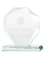 Trofeum szklane grawerowane 3D z etui