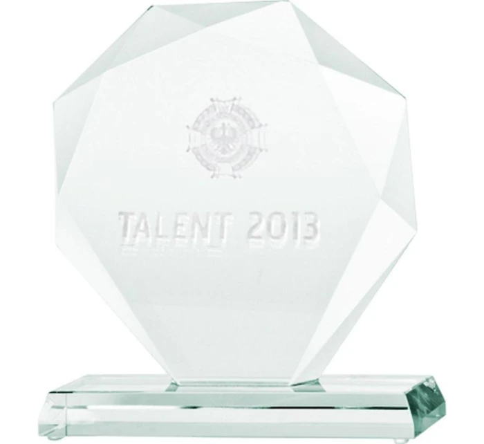 Trofeum szklane grawerowane 3D z etui