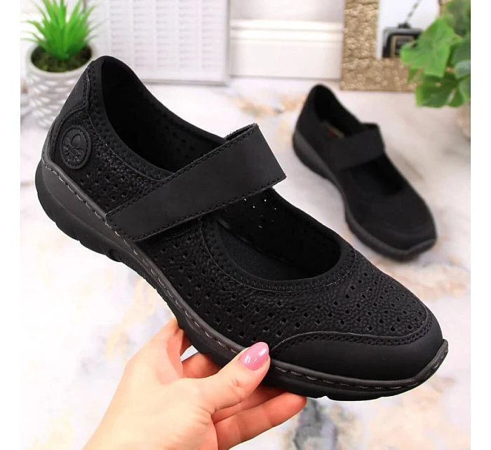 Pohodlná polobotka W černá model 22050507 - Rieker Pohodlná polobotka W černá model 22050507 - Rieker