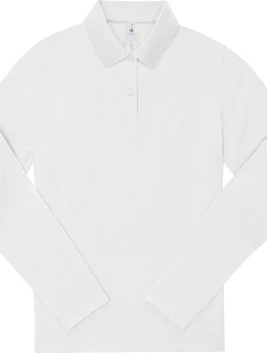 B&C My Polo 180 LSL /women Dámské piqué polo s dlouhým rukávem 01.W462 white