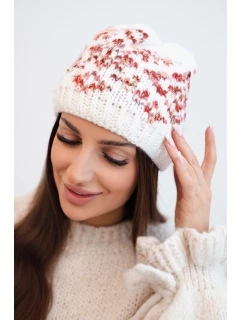 Dámská zimní vlněná čepice s ozdobnými krystalky K399 černá