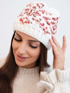 Dámská zimní vlněná čepice s ozdobnými krystalky K399 černá