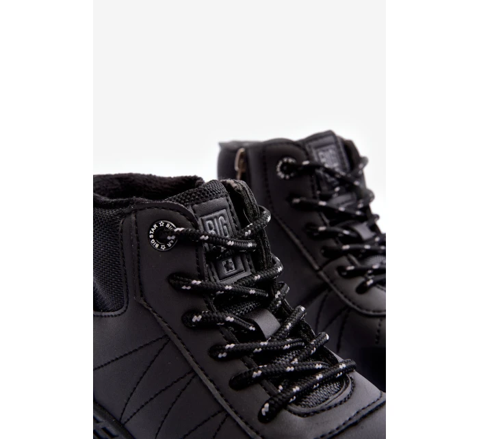 Dětské zateplené trekové boty černé Big Star MM374203