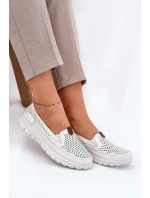 Baletky Z Přírodní Kůže  Bílé model 21690858 - VINCEZA