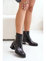 Lakované Kotníkové Boty Na Podpatku Zateplené Černé Lakované Kotníkové Boty Na Podpatku Zateplené Černé