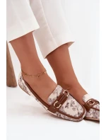 Dámské vzorované mokasíny Evelora – béžovo/hnědé Dámské vzorované mokasíny Evelora – béžovo/hnědé