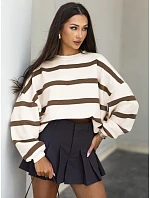Bluza damska oversize w beżowa model 22352974 - FashionStreet Bluza damska oversize w beżowa model 22352974 - FashionStreet