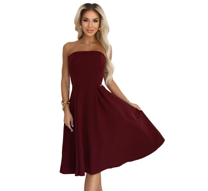 rozšířené midi šaty pro vínové model 21735047 - numoco rozšířené midi šaty pro vínové model 21735047 - numoco