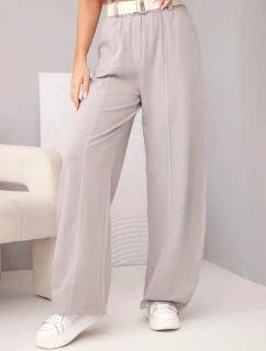 Dámské bavlněné kalhoty se širokými nohavicemi a páskem fango
