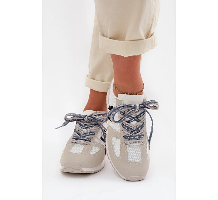Dámské Tenisky S Dekorativním Šněrováním Šedé Henira