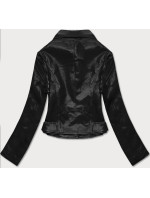 Černá bunda ramoneska vesta z eko kůže černá model 18975703 - FLAM Mode