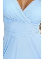 Dlouhé šaty s výstřihem a krátkými rukávy model 21061389 - numoco basic