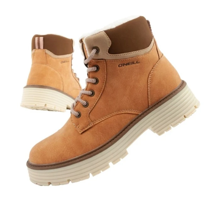 Boty O'neill winter trappers dámské kotníkové boty zateplené módní hnědé dámské