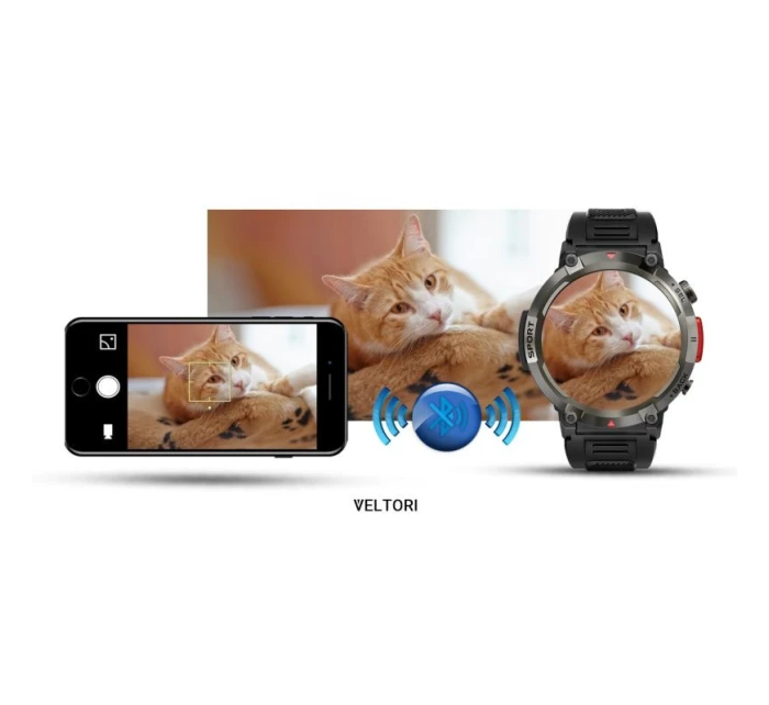 Černý silikonový řemínek model 21805555 - VELTORI