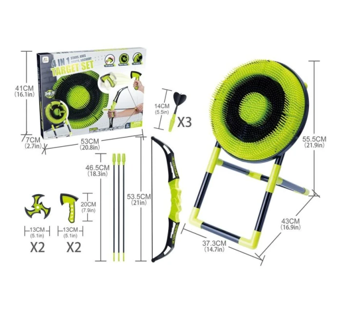 Herní set 4 v 1 DART BOW SHURIKEN