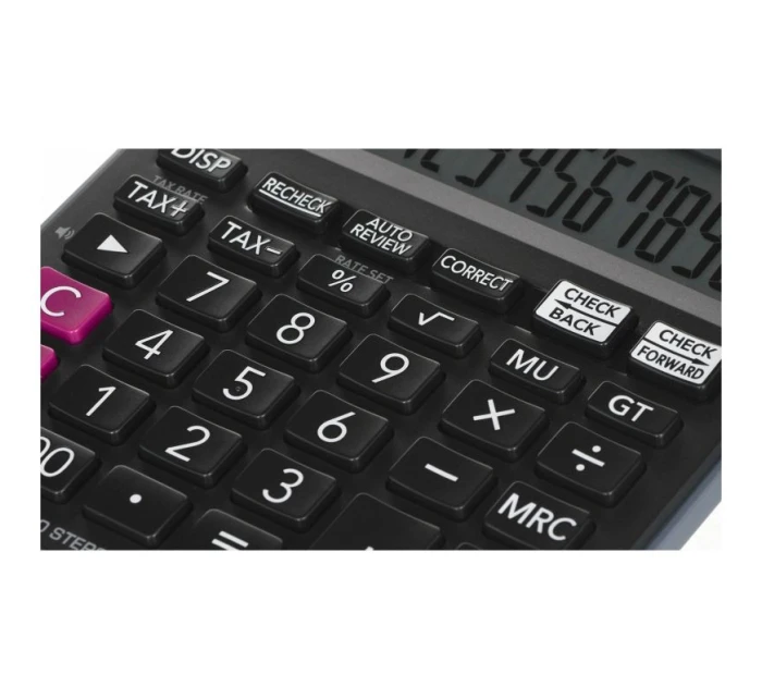 KANCELÁŘSKÁ KALKULAČKA CASIO MJ-120D PLUS ČERNÁ, 12MÍSTNÝ DISPLEJ