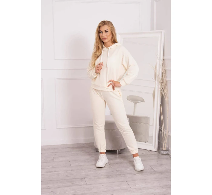 Tepláková souprava s kapucí ecru Tepláková souprava s kapucí ecru