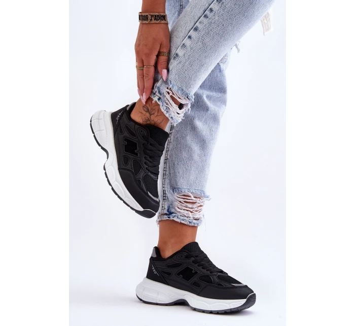 Modní Dámské Sportovní Boty S Síťovinou Černá Venice Modní Dámské Sportovní Boty S Síťovinou Černá Venice